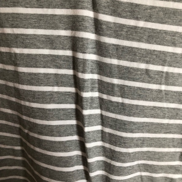 J.Crew Factory Gray White Striped Striped Shirt - Picture 3 of 8